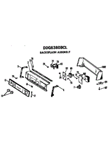 Backsplash For Ddg6380bcl Only parts for Ge Dryer DDG5380BCL from AppliancePartsPros.com
