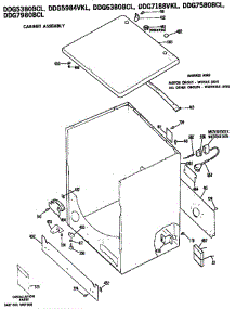 Cabinet Assembly parts for Ge Dryer DDG5380BCL from AppliancePartsPros.com
