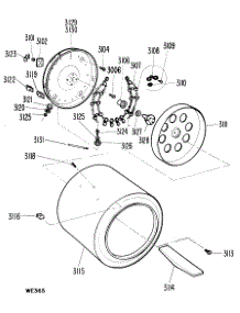 03 - Section3 parts for Ge Dryer DDP1370SAM from AppliancePartsPros.com