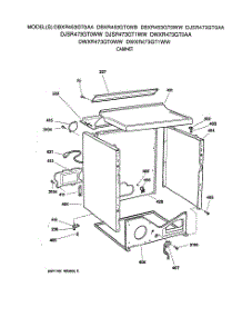 04 - Cabinet parts for Ge Dryer DBXR453GT0WW from AppliancePartsPros.com