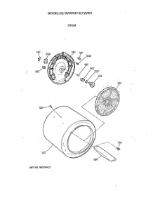 03 - Drum parts for Ge Dryer BWXR473ET2WW from AppliancePartsPros.com