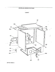 04 - Cabinet parts for Ge Dryer BWXR473ET2WW from AppliancePartsPros.com