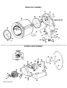 03 - Drum & Duct Assembly parts for Ge Dryer DDG5180MBL from AppliancePartsPros.com