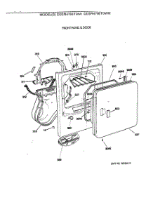 02 - Front Panel & Door parts for Ge Dryer DDSR475ET0WW from AppliancePartsPros.com