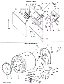 03 - Cabinet Front parts for Ge Dryer DRB2885MAL from AppliancePartsPros.com