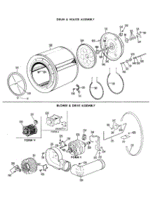 05 - Drum & Heater Assembly parts for Ge Dryer DDE4000GAL from AppliancePartsPros.com