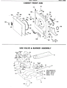 03 - Cabinet Front Asm. parts for Ge Dryer DDG8280VCC from AppliancePartsPros.com
