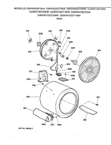 05 - Drum parts for Ge Dryer DWXR473GT1WW from AppliancePartsPros.com