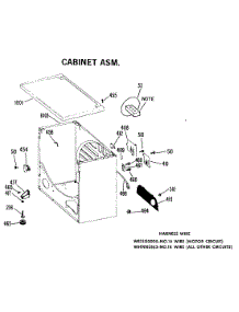 02 - Cabinet Asm. parts for Ge Dryer DDG9280VCC from AppliancePartsPros.com