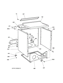 03 - Cabinet parts for Ge Dryer DDSR475ET4AA from AppliancePartsPros.com