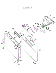 03 - Cabinet Front parts for Ge Dryer DDE7110VML from AppliancePartsPros.com