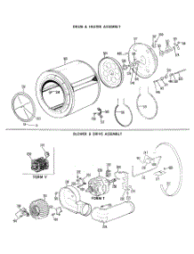 05 - Drum & Heater Assembly parts for Ge Dryer DDE5211BBL from AppliancePartsPros.com