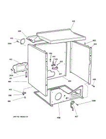 04 - Cabinet parts for Ge Dryer BWXR473ET3WW from AppliancePartsPros.com