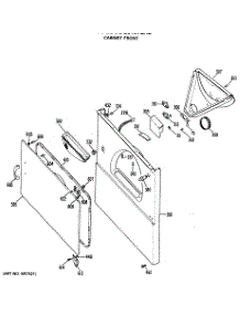 03 - Cabinet Front parts for Ge Dryer DDE6407LAL from AppliancePartsPros.com