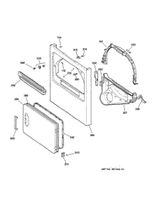 02 - Cabinet Front parts for Ge Dryer DWLR473ET1AA from AppliancePartsPros.com