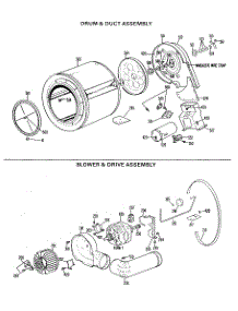 03 - Drum & Duct Assembly parts for Ge Dryer DDG6580GDL from AppliancePartsPros.com