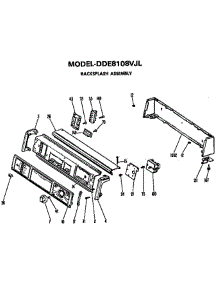 Backsplash For Dde8180vjl Only parts for Ge Dryer DDE8200DBL from AppliancePartsPros.com