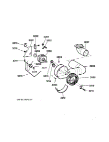 03 - Blower & Drive Assembly parts for Ge Dryer DDP1380GFM from AppliancePartsPros.com