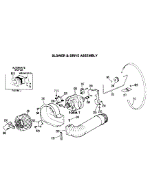 04 - Blower & Drive Assembly parts for Ge Dryer DDE9600MBL from AppliancePartsPros.com