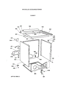 03 - Cabinet parts for Ge Dryer DZSQ495GT0WW from AppliancePartsPros.com
