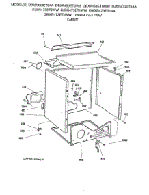 05 - Cabinet parts for Ge Dryer DWXR473ET1WW from AppliancePartsPros.com