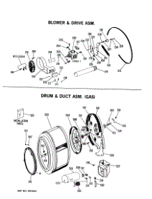 02 - Blower Drive Asm. parts for Ge Dryer DDG8280BAC from AppliancePartsPros.com
