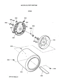 02 - Drum parts for Ge Dryer DDP1380TAM from AppliancePartsPros.com