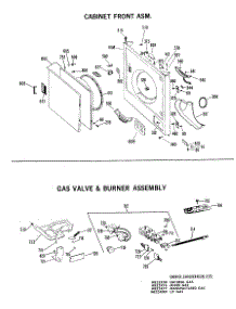 03 - Cabinet Front Asm. parts for Ge Dryer DDG9280BAC from AppliancePartsPros.com