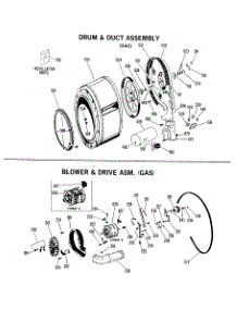 02 - Drum & Duct Assembly (Gas) parts for Ge Dryer DDG5984VAL from AppliancePartsPros.com