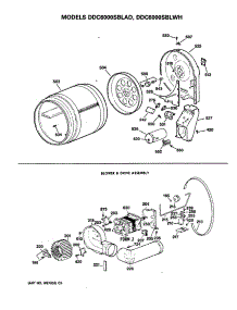 02 - Blower & Drive Assembly parts for Ge Dryer DDC6000SBLAD from AppliancePartsPros.com