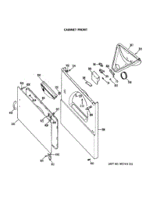 03 - Cabinet Front parts for Ge Dryer DDE5100RALWW from AppliancePartsPros.com