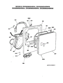 02 - Section2 parts for Ge Dryer DDG8280SAMWW from AppliancePartsPros.com