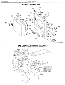 02 - Cabinet Front Asm. parts for Ge Dryer DDG8288PKC from AppliancePartsPros.com