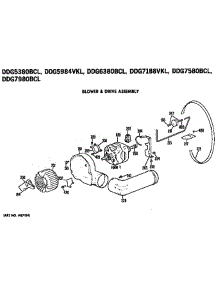 Blower And Drive Assembly parts for Ge Dryer DDG7188VKL from AppliancePartsPros.com