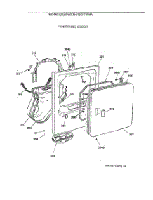 02 - Front Panel & Door parts for Ge Dryer BWXR473GT2WW from AppliancePartsPros.com