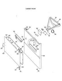 03 - Cabinet Front parts for Ge Dryer DDE5109VML from AppliancePartsPros.com