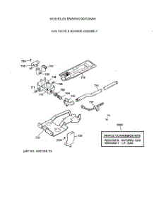 05 - Gas Valve & Burner Assembly parts for Ge Dryer BWXR473GT2WW from AppliancePartsPros.com