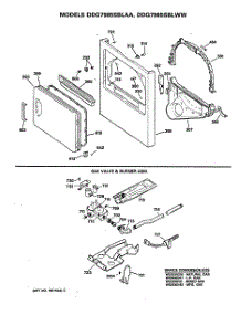 03 - Gas Valve & Burner Asm. parts for Ge Dryer DDG7985SBLWW from AppliancePartsPros.com