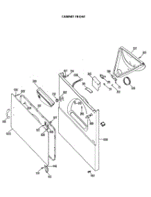 04 - Cabinet Front parts for Ge Dryer DDE5310BAL from AppliancePartsPros.com