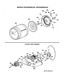 04 - Blower & Drive Assembly parts for Ge Dryer DDC5000SBLWH from AppliancePartsPros.com