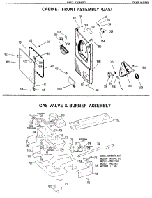 05 - Cabinet Front Assembly (Gas) parts for Ge Dryer DDG5380VCL from AppliancePartsPros.com