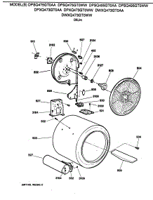 05 - Drum parts for Ge Dryer DPSQ495GT0AA from AppliancePartsPros.com
