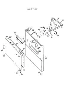 03 - Cabinet Front parts for Ge Dryer DDE5211GAL from AppliancePartsPros.com