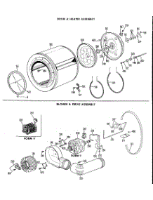 04 - Drum & Heater Assembly parts for Ge Dryer DDE5211GAL from AppliancePartsPros.com