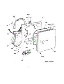 03 - Front Panel & Door parts for Ge Dryer DBXR453GT3WW from AppliancePartsPros.com