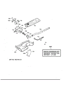 06 - Gas Valve & Burner Assembly parts for Ge Dryer DBXR453GT3WW from AppliancePartsPros.com