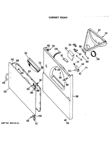 03 - Cabinet Front parts for Ge Dryer DDE5808MDL from AppliancePartsPros.com