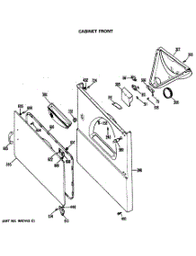 03 - Cabinet Front parts for Ge Dryer DDE5808MBL from AppliancePartsPros.com