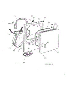 02 - Front Panel & Door parts for Ge Dryer DWXQ473ET2WW from AppliancePartsPros.com