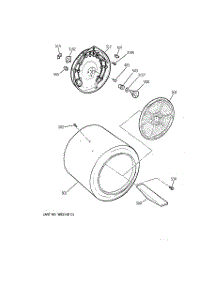 04 - Drum parts for Ge Dryer DBXR453ET2WB from AppliancePartsPros.com